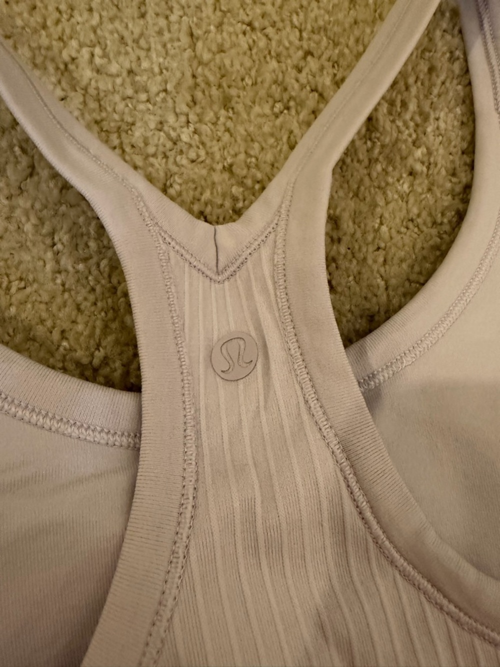 lululemon athletica Ribbed Racerback Tank - Cream - Picture 3 of 3